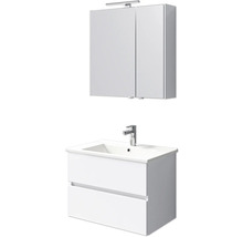 Meuble-lavabo avec armoire sous-vasque et armoire de toilette pour salle de bains