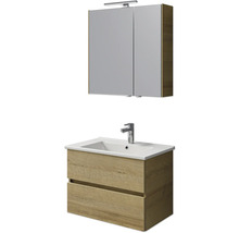 Waschtischunterschrank mit Waschbecken und Spiegelschrank für das Badezimmer