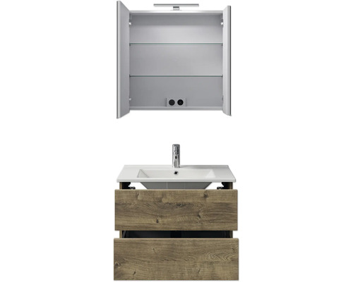 Waschtisch mit Spiegelschrank Kombination für das Badezimmer