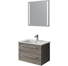 Badezimmerset mit Waschtischunterschrank, Waschbecken und Spiegel