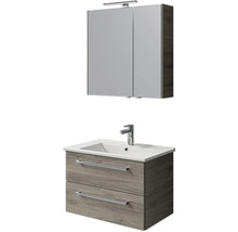 Waschtisch mit Waschbecken und Spiegelschrank für Badezimmer