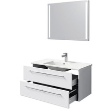 Badezimmermöbel-Set mit Waschtischunterschrank, Waschbecken und Spiegel
