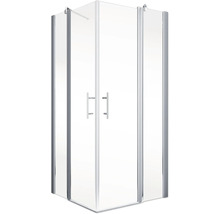 Eckeinstieg mit Pendeltür SCHULTE Alexa Style 2.0 ExpressPlus 90 x 90 cm Profil aluminium Klarglas schmutzabweisende Glasbeschichtung Türanschlag links Türanschlag rechts