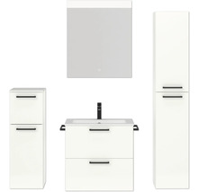 Badmöbelset mit Spiegelschrank, Waschtischunterschrank und Hochschrank