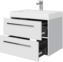 Meuble sous-lavabo avec deux tiroirs et lavabo à poser