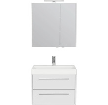 Badezimmer-Set mit Waschtischunterschrank, Waschbecken und Spiegelschrank