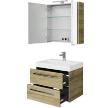 Badezimmer Waschtischkombination mit Spiegelschrank und zwei Schubladen