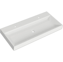 Aufsatzwaschbecken aus Sanitärkeramik mit Hahnlöchern