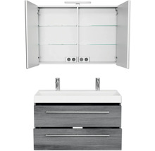 Waschtisch mit Unterschrank und Spiegelschrank zur Aufbewahrung im Badezimmer