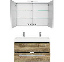 Badmöbelset mit Spiegelschrank, Waschbecken und Unterschrank