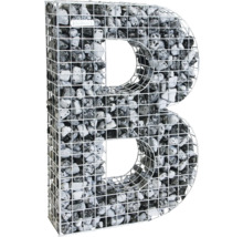 Gabion en forme de lettre B rempli de pierres
