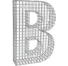 Gabion en forme de lettre B en treillis métallique