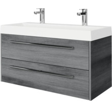Waschtischunterschrank mit zwei Schubladen und Waschbecken
