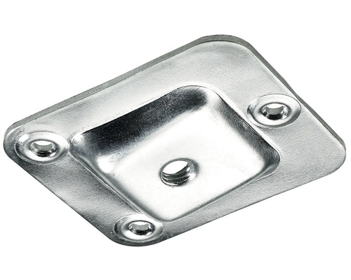 Plaque de montage pour pieds de table M8 x 58 x 66 mm oblique acier galvanisé Plaque de base métallique avec trois trous pour vis