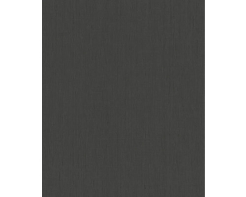 Papier peint intissé 746198 Indian Style uni noir Papier peint textile avec une fine structure