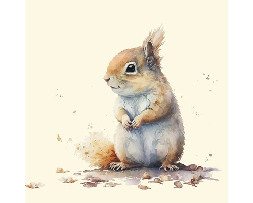 Leinwandbild little Squirrel 30x30 cm