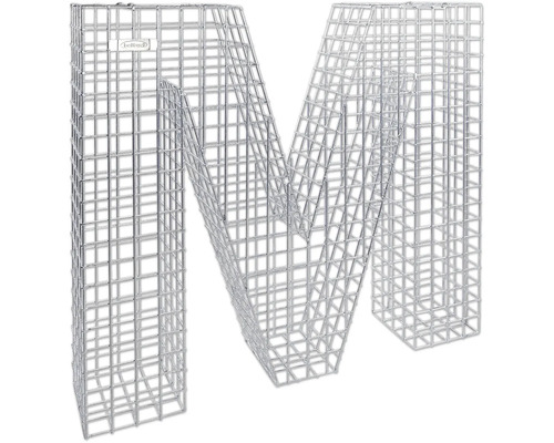 Dekobuchstabe M aus Drahtgitter