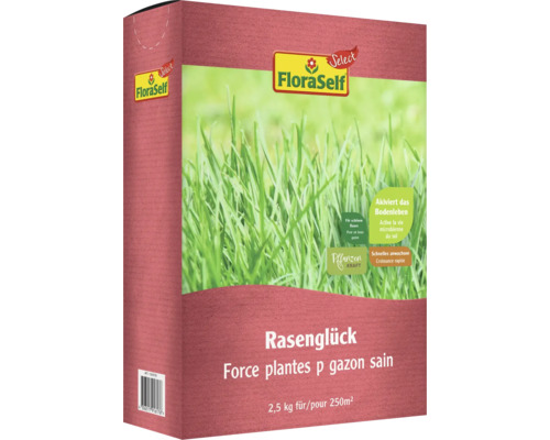 Produit de renforcement du gazon FloraSelf Nature Bonheur du gazon 2,5 kg / 250 m²