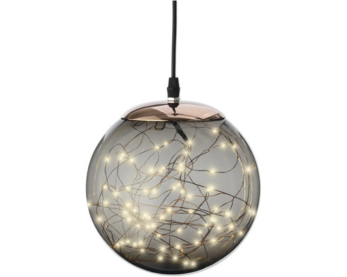 Boule micro LED, 20 cm smokey