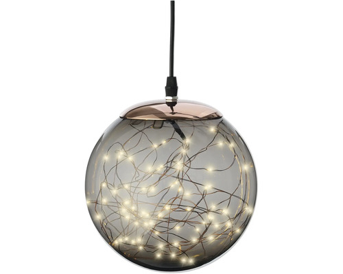 Boule micro LED, 40 cm smokey