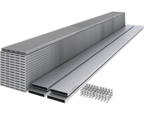 Structure de terrasse en aluminium avec accessoires