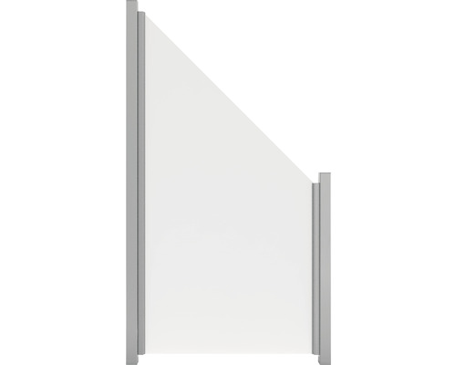 Abschlusselement GroJa Belfort links ohne Pfosten 90 x 180/90 cm satiniert