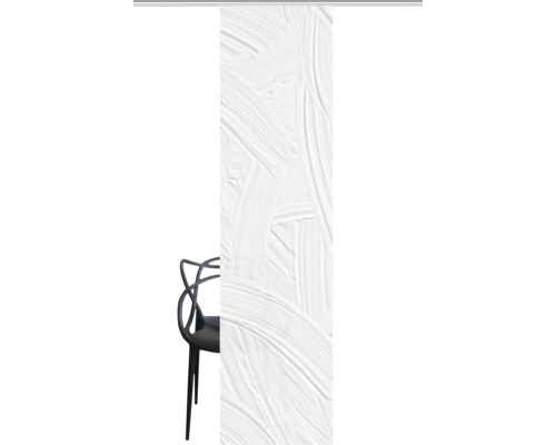 Panneau mural décoratif avec coups de pinceau abstraits et chaise noire