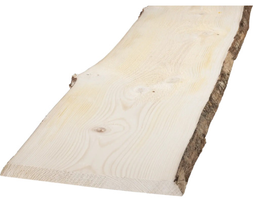 Planche de construction en bois avec bord d''arbre