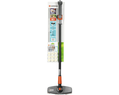 Gardena Nettoyeur de surfaces AquaClean 24/18V P4A Set avec manche