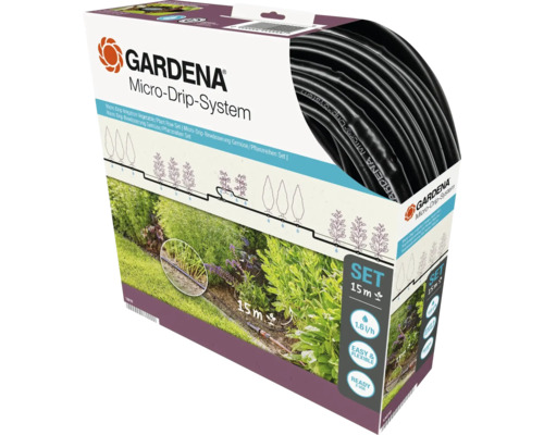 Bewässerungsset GARDENA Micro-Drip Start Set Pflanzreihen Gr. S (für eine 15 m Pflanzreihe)