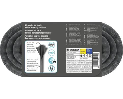 Gardena Liano Life Textilschlauch Set für kurze Bewässerungen