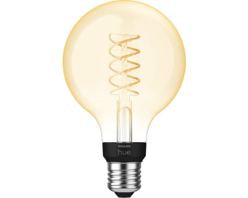 Ampoule globe Philips hue G93 filament à intensité lumineuse variable E27/7,2W gold 550 lm 2100 K blanc chaud