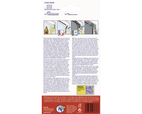 Tesa Pollenschutzgitter Verpackung