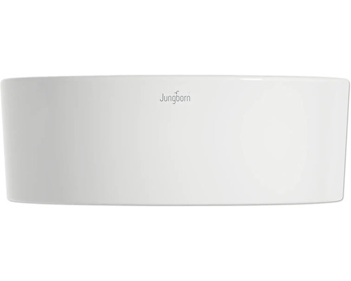 Logo Jungborn sur lavabo en céramique