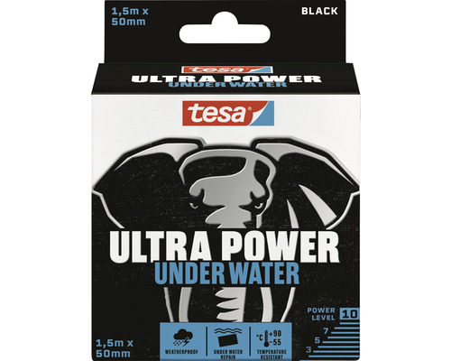 Ruban adhésif tesa Ultra Power Under Water noir 50 mm x 1,5 m