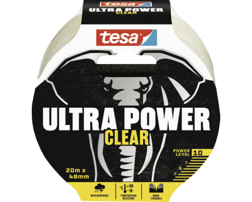 Ruban adhésif tesa Ultra Power Clear transparent 48 mm x 20 m Ruban adhésif transparent Tesa Ultra Power, 20 mètres sur 48 millimètres