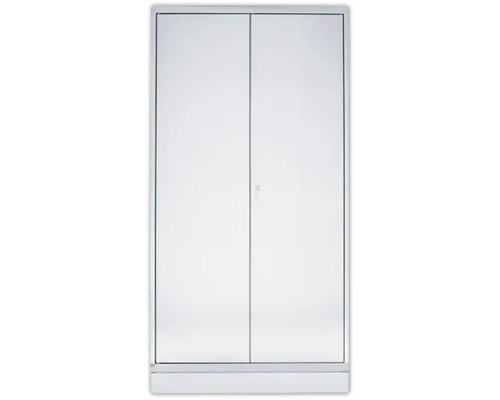 Armoire en acier inoxydable 1950 x 1000 x 400 mm 1 porte à deux vantaux 4 tablettes à l'état naturel Armoire en acier inoxydable 1950 x 1000 x 400 mm 1 porte à deux vantaux 4 tablettes à l'état naturel