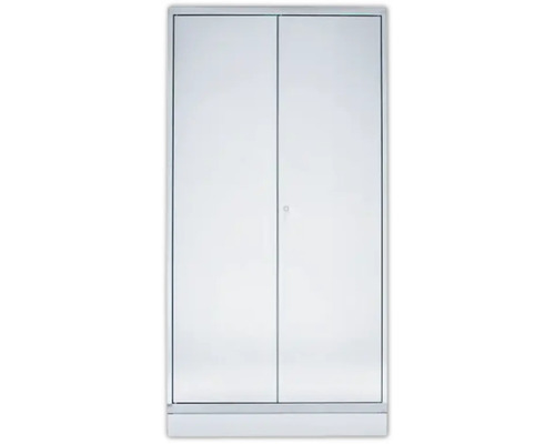 Armoire en acier inoxydable 1950 x 1000 x 500 mm 1 porte à deux vantaux 4 tablettes à l'état naturel Armoire en acier inoxydable 1950 x 1000 x 500 mm 1 porte à deux vantaux 4 tablettes à l'état naturel