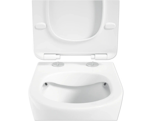 Gros plan de toilettes avec couvercle ouvert