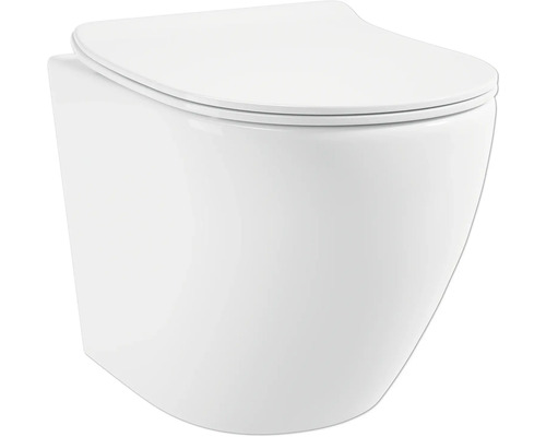 Abattant WC REIKA Mito blanc charnières acier inoxydable avec frein de chute  et Quick&Clean - HORNBACH Luxembourg