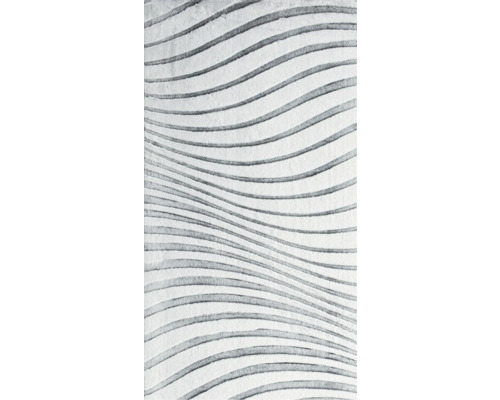 Teppich Cutout Wave silber 80x150 cm