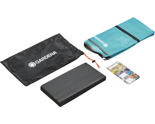 Set de protection des genoux Gardena avec coussin, tablier de genoux, sac de rangement et brochure