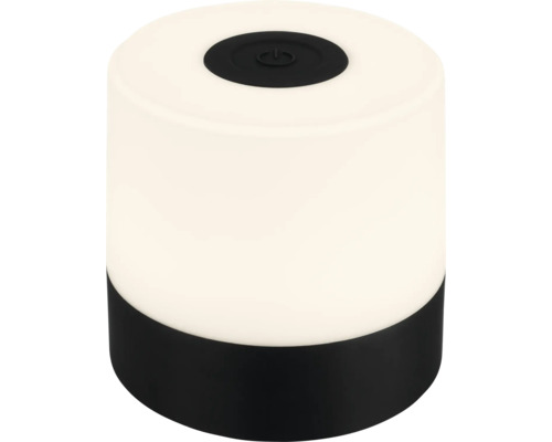 Mini lampe de table sans fil LED 1,5W 100 lm 2700 K + changement de couleur RVB hxØ 7x7 cm noir/mat Lampe de table avec capteur tactile
