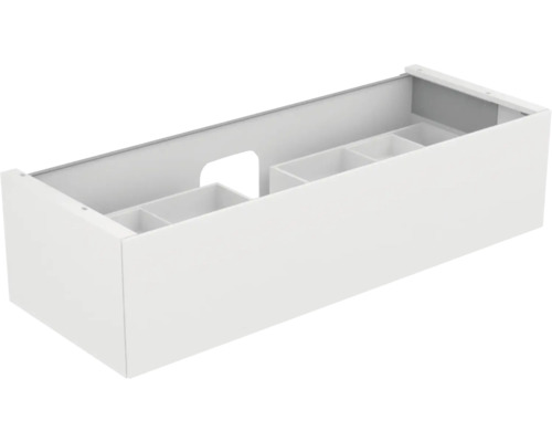 Meuble sous-vasque KEUCO Edition 11 couleur de façade blanc brillant 140 x 35 x 53,5 cm avec éclairage 31361300100 Meuble sous-vasque KEUCO Edition 11 couleur de façade blanc brillant 140 x 35 x 53,5 cm avec éclairage 31361300100