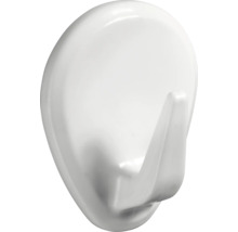 Crochet adhésif 30 x 38 x 22 mm plastique blanc 10 pièces