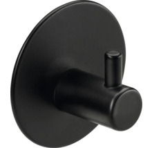 Klebehaken Ø 48 x 28 mm Stahl schwarz matt 5 Stück