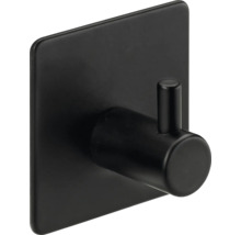 Klebehaken 45 x 45 x 28 mm Stahl schwarz matt 5 Stück