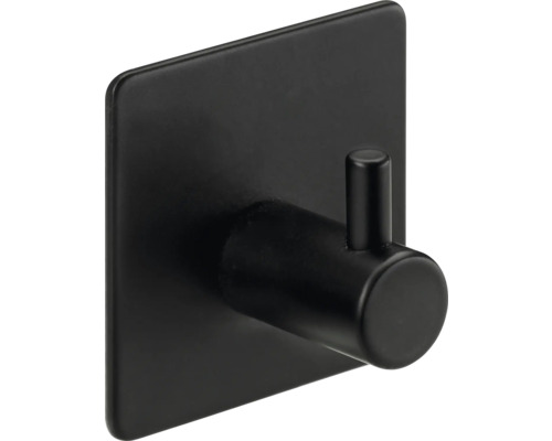 Klebehaken 45 x 45 x 28 mm Stahl schwarz matt 5 Stück - HORNBACH