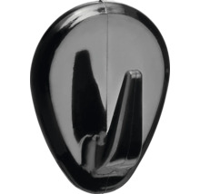 Klebehaken 30 x 38 x 22 mm Kunststoff schwarz 10 Stück