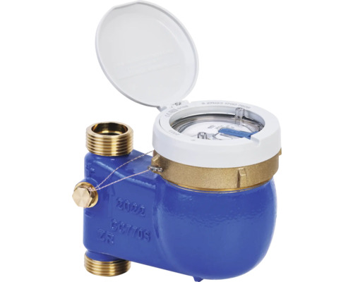 Compteur d'eau domestique ¾" Zenner MNK Q3 4 BL 105 mm pour l'eau froide